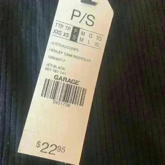 Garage black body suit with spaghetti straps - Picture 4 of 4